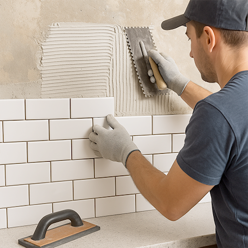 Tile Backsplash  <br>  Installation​
 
